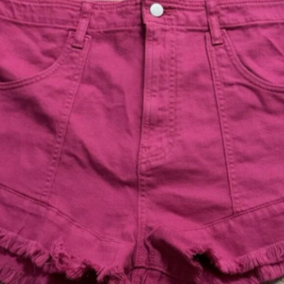 Brand New Pilcro Slouchy Frayed Denim Shorts - Picture 5 of 10